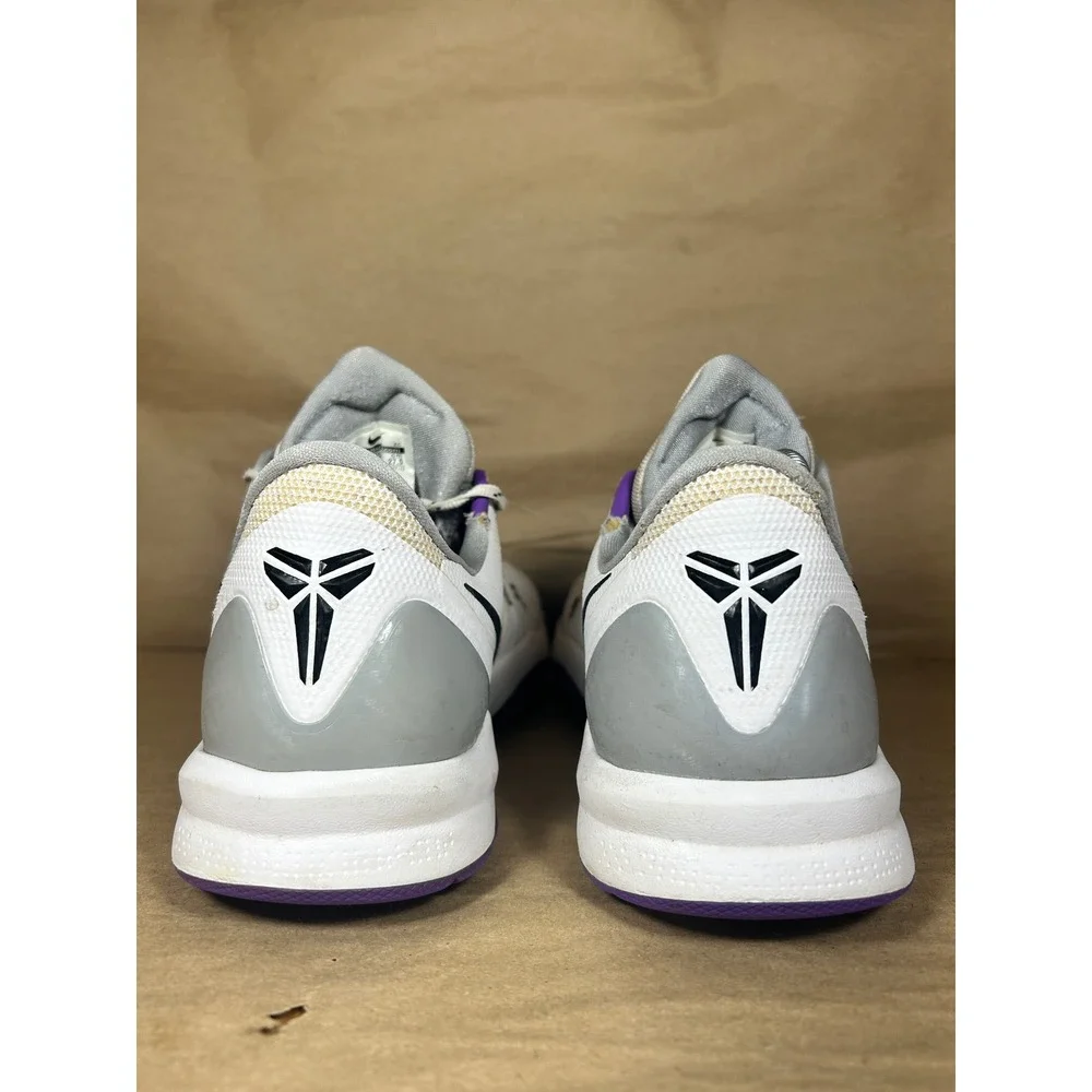 Nike Kobe Venomenon 4 Men 9.5 White Purple Black Basketball Shoes 635578-100